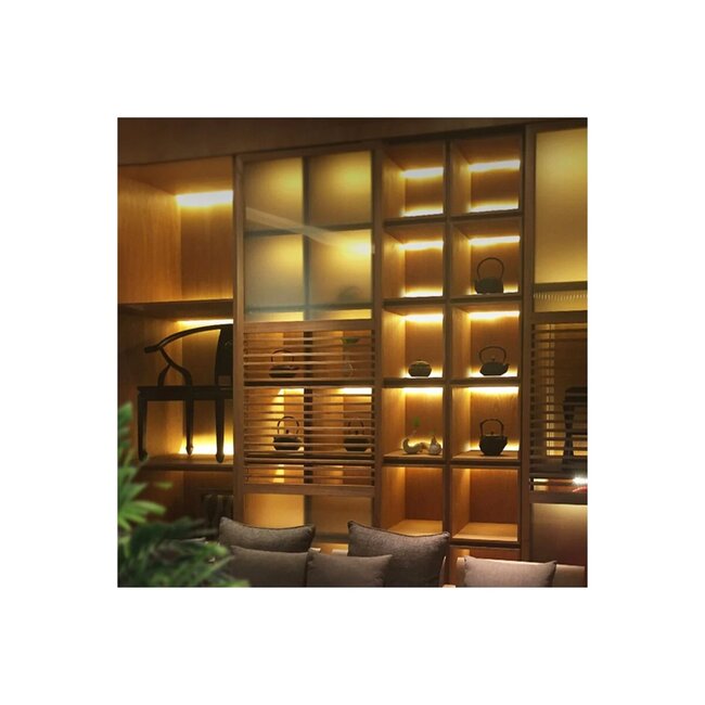 ALP-R-SHELF DODA 70814-1M Χωνευτό Προφίλ Αλουμινίου Ειδικό για Φωτισμό Ραφιού 18mm με Λευκό Γαλακτερό Πατητό Κάλυμμα για Ταινίες LED IP20 - Ασημί - Μ100 x Π1.5 x Υ2cm - 11