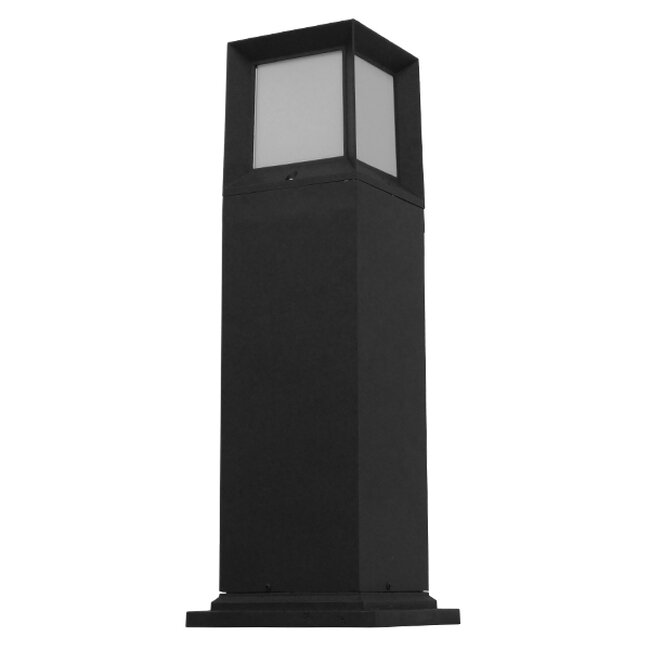 PALASO 12143 Φωτιστικό Κολωνάκι Κήπου με Ντουί 1 x E27 90° AC 220-240V Αδιάβροχο IP65 - Γκρι Ανθρακί - Μ15 x Π15 x Υ58cm - 3