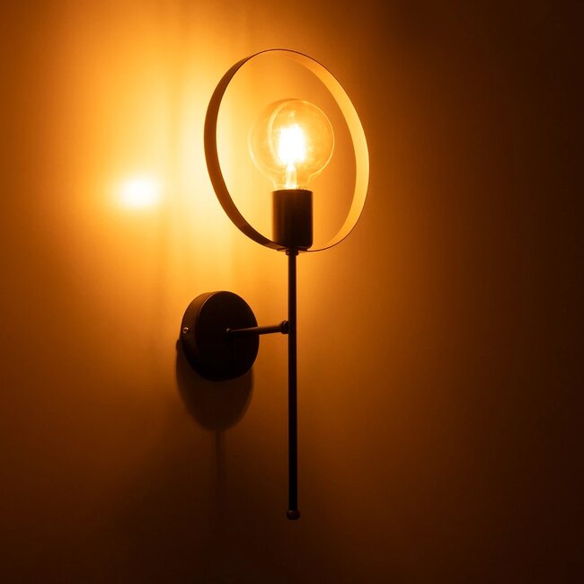 SOPA 201-0120 Μοντέρνο Φωτιστικό Τοίχου - Απλίκα με Ντουί 1 x E27 AC 220-240V IP20 - Μαύρο - Μ23 x Π15 x Υ51cm