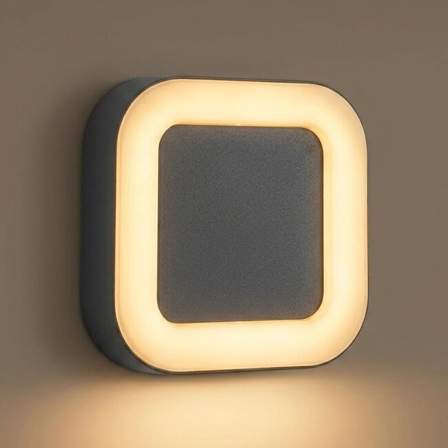 LINEART GLB-103-0039 Φωτιστικό Τοίχου / Απλίκα LED 18W 1620lm 120° AC 220-240V Αδιάβροχο IP65 Θερμό Λευκό 2700K - Sanan SMD Chip - Μαύρο Ματ - Μ20 x Π4.5 x Υ20cm - 3 Χρόνια Εγγύηση