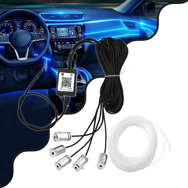 81843 Car Optic Fiber LED Kit Smart Bluetooth - Φωτισμός Κιτ Οπτικής Ίνας Αυτοκινήτου DC 12V 10W με Smart Bluetooth Controller & Εφαρμογή APP Αδιάβροχο IP65 Πολύχρωμο RGB 81843 Car Optic Fiber LED Kit Smart Bluetooth - Φωτισμός Κιτ Οπτικής Ίνας Αυτοκινήτου DC 12V 10W με Smart Bluetooth Controller & Εφαρμογή APP Αδιάβροχο IP65 Πολύχρωμο RGB