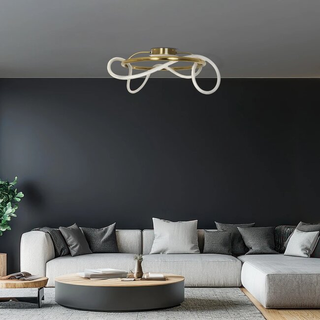 kelvo® GLOW KLV-101-0149 Φωτιστικό Οροφής LED 34W 3400lm 360° AC 220-240V IP20 Ρυθμιζόμενο Λευκό CCT με Χειριστήριο από 2700K έως 6000K Dimmable - Lumileds SMD Chip - Χρυσό Πλατίνα - Μ60 x Π60 x Υ30cm - 3 Χρόνια Εγγύηση kelvo® GLOW KLV-101-0149 Φωτιστικό Οροφής LED 34W 3400lm 360° AC 220-240V IP20 Ρυθμιζόμενο Λευκό CCT με Χειριστήριο από 2700K έως 6000K Dimmable - Lumileds SMD Chip - Χρυσό Πλατίνα - Μ60 x Π60 x Υ30cm - 3 Χρόνια Εγγύηση