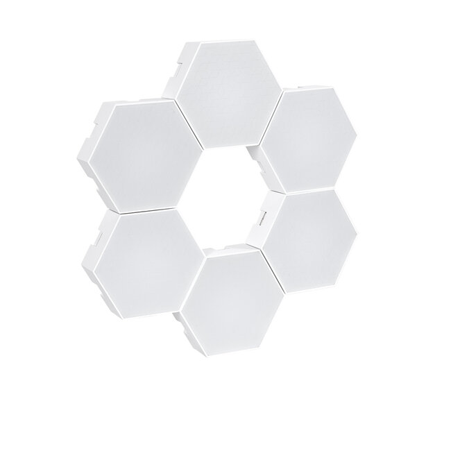 DIGIOCTA 90448 Σετ 6 Ψηφιακων LED RGB Φωτιστικών Κυψελών με Ψηφιακό Controller με WiFi Smart APP & Ασύρματο Χειριστήριο RF 2.4Ghz - LED SMD 5050 9W/Σετ 84PIXEL/Σετ 720lm/Σετ 120° DC 5V με USB 2.0 IP20 Πολύχρωμο RGB - Dimmable - Μ10.5 x Π10.5 x Υ3cm Ανά Κυψέλη - 2 Χρόνια Εγγύηση - 3