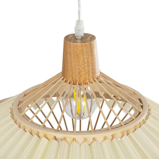VENTALIA 999-0067 Boho Κρεμαστό Φωτιστικό Οροφής με Ντουί 1 x E27 AC 220-240V IP20 - Μπεζ - Μ60 x Π60 x Υ30cm - 7