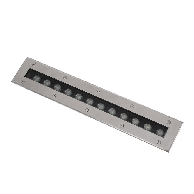 UNDERGROUND-REMVI 90193 Χωνευτή Μπάρα Φωτισμού Wall Washer LED 12W 1020lm 10° DC 24V Αδιάβροχο IP68 RGBW Dimmable DMX512 - Ανοξείδωτο Ατσάλι 304 - Μ50 x Π9 x Υ7.2cm / Q48.5 x 7.5cm - 3 Χρόνια Εγγύηση
