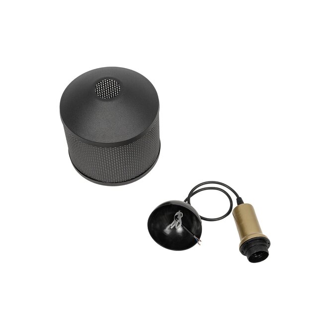 NETO 201-0130 Μοντέρνο Κρεμαστό Φωτιστικό Οροφής με Ντουί 1 x E27 AC 220-240V IP20 - Χρυσό & Μαύρο - Μ18 x Π18 x Υ70cm - 10