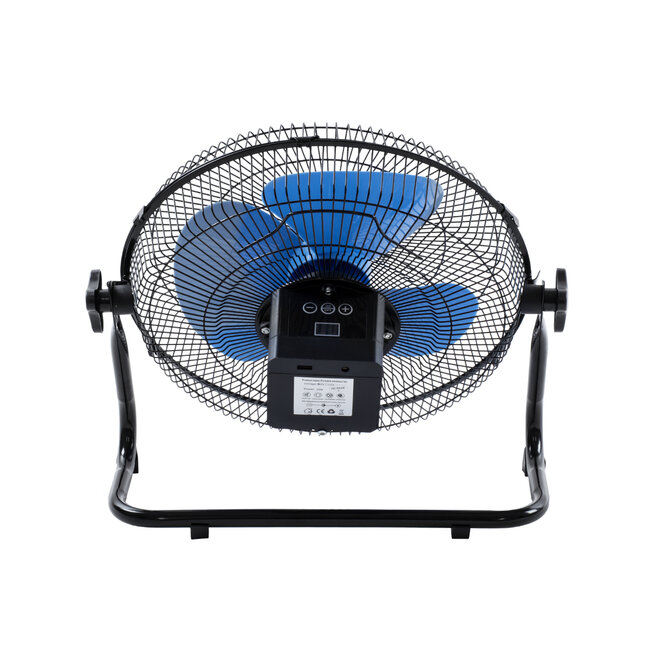 SOLARO-FAN 85351 Solar Fan Αυτόνομος Ηλιακός Επιδαπέδιος Ανεμιστήρας 25W 2 Λειτουργιών Ρεύματος με AC 220-240V ή με Φωτοβολταϊκό Panel 9V 12W & Επαναφορτιζόμενη Μπαταρία Li-ion 7.4V 4400mAh - 12 Ταχύτητες - Ενσωματωμένο USB 2.0 Charger Συσκευών - IP20 - Μ42 x Π20 x Υ35cm - Μαύρο & Μπλε -  - 5