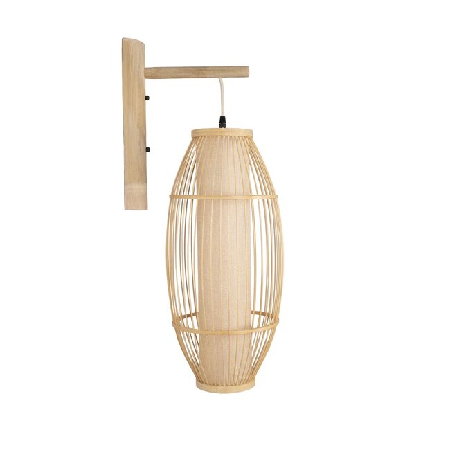 TULUM 01973 Boho Φωτιστικό Τοίχου - Απλίκα με Ντουί 1 x E27 AC 220-240V IP20 - Μπεζ - Μ25 x Π33 x Υ73cm - 4
