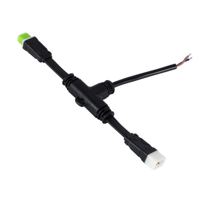 WWCONNECTOR 90711 5 Pin Σύνδεσμος Τροφοδοσίας I για Wall Washers & Προβολείς με Είσοδο 1 x Αρσενικό Βύσμα & Έξοδο 1 x Θηλυκό Βύσμα Αδιάβροχο IP65 - Μαύρο - Μ20 x Π11.5 x Υ1.5cm