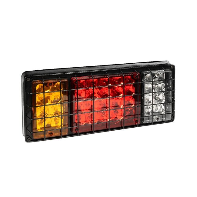 TAILIGHT 999-0258 Πίσω Φανάρι Οχημάτων LED 9W 360lm 180° DC 24V Αδιάβροχο IP66 Πορτοκαλί & Κόκκινο & Ψυχρό Λευκό 6000K - Μ34.5 x Π5.5 x Υ15cm - Πακέτο 2 Τεμαχίων - 1 Χρόνο Εγγύηση - 2