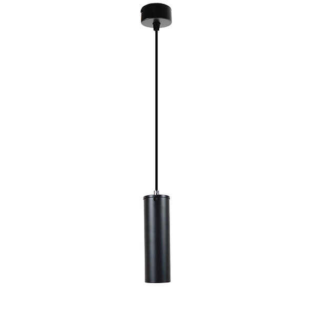 Μοντέρνο Κρεμαστό Φωτιστικό Οροφής Spot Gu10 Μονόφωτο Μαύρο Μεταλλικό Φ6  CANNON BLACK 01275 - 2