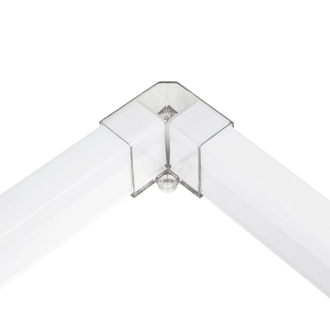 HEXON GLB-101-0094 Σύνδεσμος Γ 90° AC 220-240V IP20 - Διάφανο - Μ4.5 x Π4.5 x Υ4cm