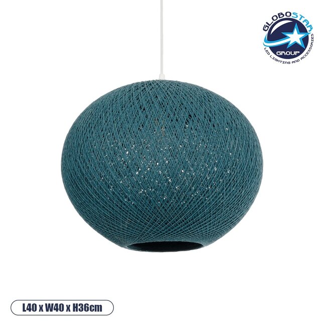 SOLEI 205-0010 Boho Κρεμαστό Φωτιστικό Οροφής με Ντουί 1 x E27 AC 220-240V IP20 - Τιρκουάζ - M40 x Π40 x Υ45cm SOLEI 205-0010 Boho Κρεμαστό Φωτιστικό Οροφής με Ντουί 1 x E27 AC 220-240V IP20 - Τιρκουάζ - M40 x Π40 x Υ45cm
