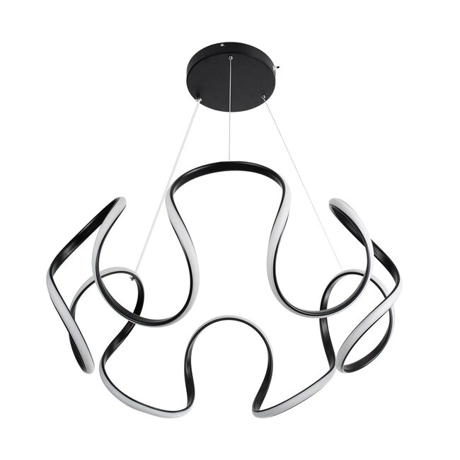 kelvo® TARANTULA KLV-101-0269 Κρεμαστό Φωτιστικό Οροφής LED 120W 12000lm 360° AC 220-240V IP20 Ρυθμιζόμενο Λευκό CCT με Χειριστήριο από 2700K έως 6000K Dimmable - Lumileds SMD Chip - Μαύρο Ματ - Μ78 x Π78 x Υ31.5cm - 3 Χρόνια Εγγύηση - 5