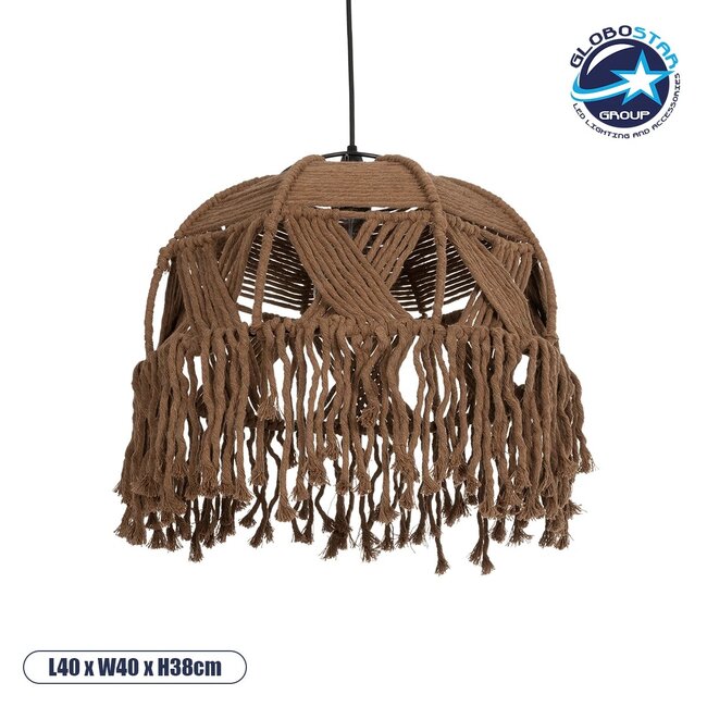 TONA 205-0016 Boho Κρεμαστό Φωτιστικό Οροφής με Ντουί 1 x E27 AC 220-240V IP20 - Μπεζ - M40 x Π40 x Υ38cm TONA 205-0016 Boho Κρεμαστό Φωτιστικό Οροφής με Ντουί 1 x E27 AC 220-240V IP20 - Μπεζ - M40 x Π40 x Υ38cm