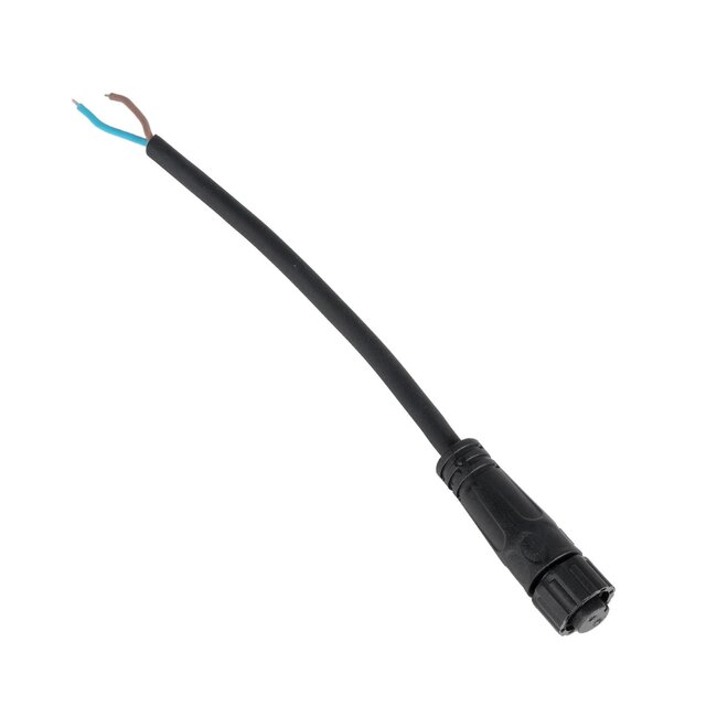 CONNECTOR 999-0265 2 Pin Σύνδεσμος Τροφοδοσίας για Wall Washers & Προβολείς με Είσοδο 2 x 0.25mm2 & Έξοδο 1 x Αρσενικό Βύσμα Αδιάβροχο IP65 - Μαύρο - Μ20 x Π1.5 x Υ1.5cm