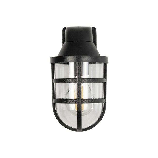 AGRE 61711 Φωτιστικό Τοίχου - Απλίκα Κήπου με Ντουί 1 x E27 AC 220-240V Αδιάβροχο IP65 - Μάυρο - Μ18 x Π11.5 x Υ22cm