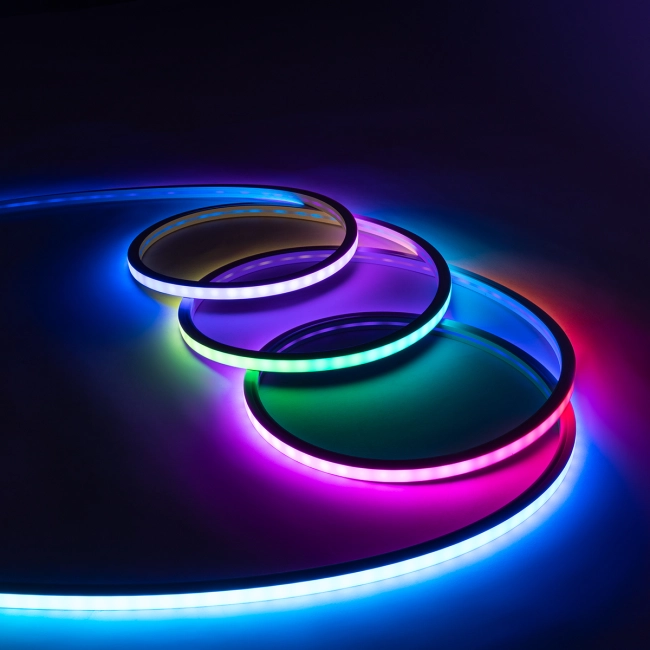 NEONIO 90753 Digital Pixel Addressable Neon Strip - Ψηφιακή Ταινία Neon Flex LED SMD 5050 14.4W/m 60LED/m 20PIXEL/m SPI/TTL Protocol IC SM16703P/WS2811/WS2812 864lm/m 90° DC 12V Αδιάβροχη IP67 Πολύχρωμη RGB - Λευκό Σώμα - Μ1000 x Π1.4 x Υ1.4cm - Συσκευασία 10 Μέτρων - 2 Χρόνια Εγγύηση - 3