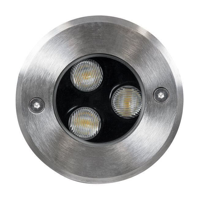 UNDERGROUND-FANI S-90979 Χωνευτό Φωτιστικό Σποτ Δαπέδου LED 12W 1080lm 60° DC 24V Αδιάβροχο IP68 Φ10 x Υ7.5cm Θερμό Λευκό 2700K - Ανοξείδωτο Ατσάλι - 4