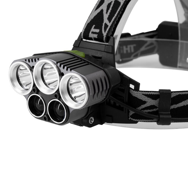 79058 Φακός Κεφαλής Επαναφορτιζόμενος LED CREE XML2-T6 Chip 50 Watt 5000lm με 2 x 18650 Μπαταρίες 5200mAh Ψυχρό Λευκό 6000K - 5