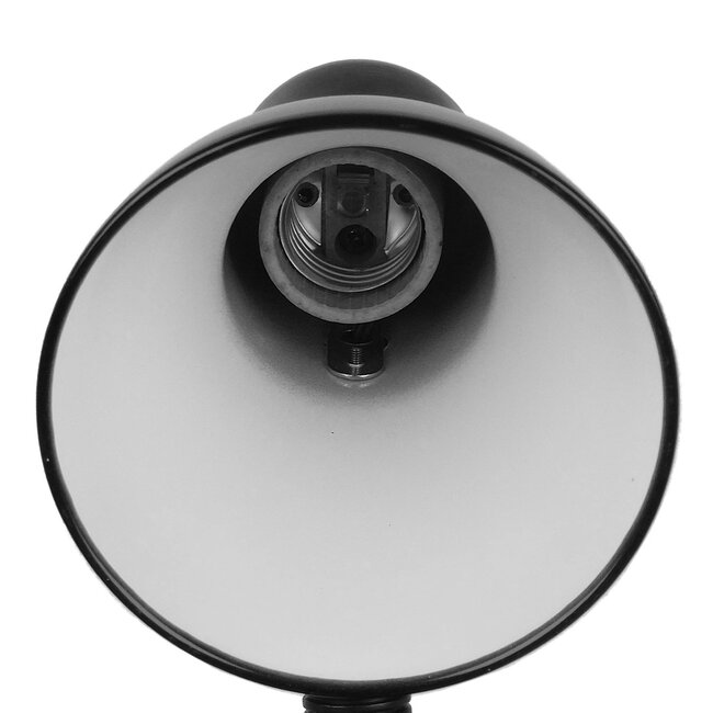 STUDENT GLB-102-0007 Μοντέρνο Επιτραπέζιο Φωτιστικό Πορτατίφ με Ντουί 1 x E27 AC 220-240V IP20 - Μαύρο - Μ14 x Π14 x Υ32cm - 9