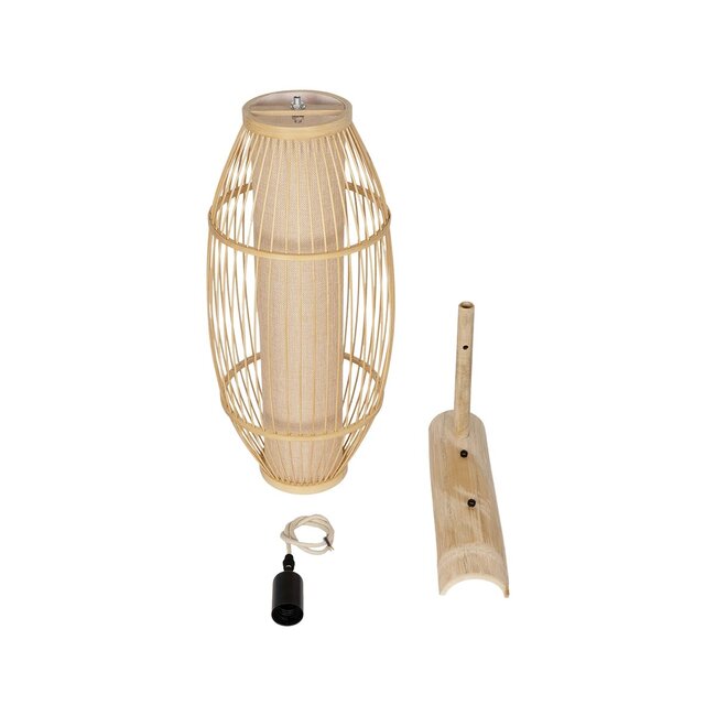 TULUM 01973 Boho Φωτιστικό Τοίχου - Απλίκα με Ντουί 1 x E27 AC 220-240V IP20 - Μπεζ - Μ25 x Π33 x Υ73cm - 8