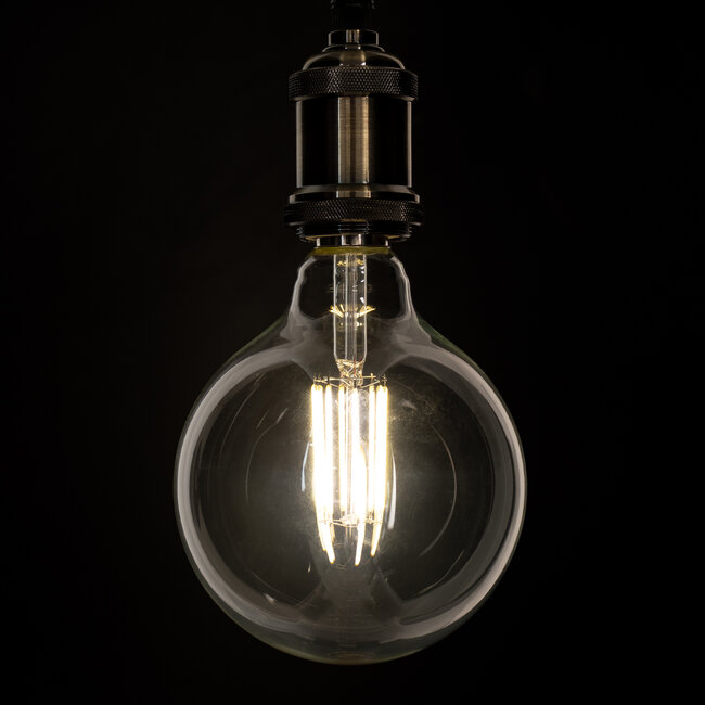 99055 Λάμπα LED Long Filament E27 G125 Γλόμπος 12W 1320lm 360° AC 220-240V IP20 Φ12.5 x Υ18cm Φυσικό Λευκό 4000K με Διάφανο Γυαλί - Dimmable - 3 Years Warranty - 5