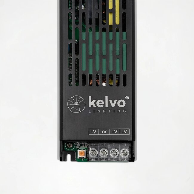 kelvo® ILUMA KLV-107-0017 Slim Τροφοδοτικό/Μετασχηματιστής Class I PELV 400W 16.6A AC 220-240V σε DC 24V IP20 - Γκρι Ανθρακί Ματ - Μ22.3 x Π5.9 x Υ2.8cm - 5 Χρόνια Εγγύηση - 4