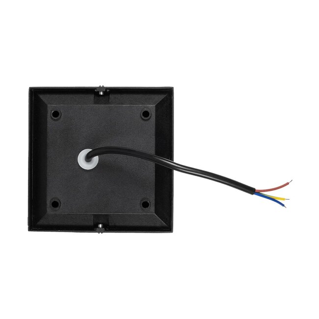 STEPINI GLB-103-0035 Φωτιστικό Σκαλοπατιού / Διαδρόμου LED 3W 270lm 45° AC 220-240V Αδιάβροχο IP65 Θερμό Λευκό 2700K - Sanan SMD Chip - Μαύρο Ματ - Μ11.5 x Π3 x Υ11.5cm - 3 Χρόνια Εγγύηση - 8