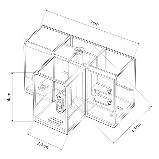 HEXON GLB-101-0091 Σύνδεσμος T AC 220-240V IP20 - Διάφανο - Μ7 x Π4.5 x Υ4cm