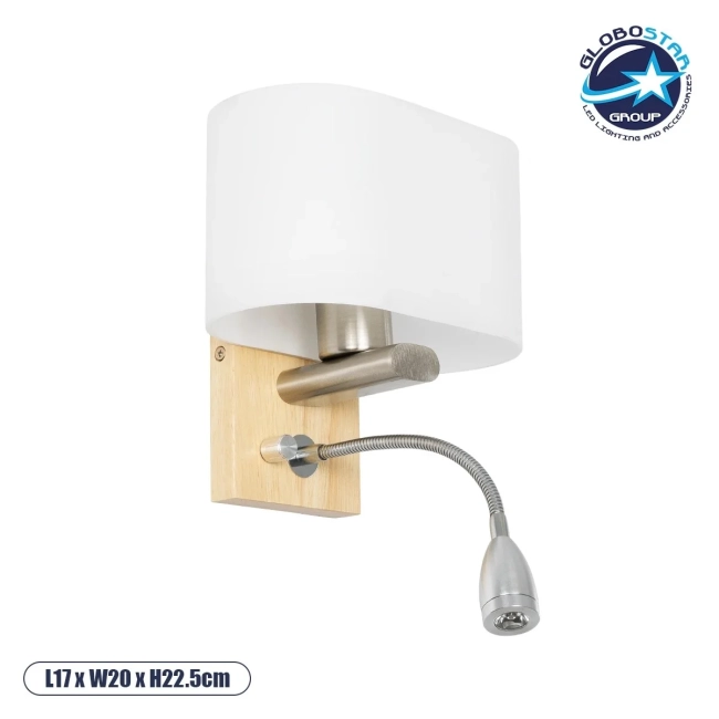 ELEGANT 01316 Μοντέρνο Φωτιστικό Τοίχου - Απλίκα Ξενοδοχείου Reading Light με Ντουί 1 x E27 LED 3W 360lm 36° AC 220-240V IP20 Θερμό Λευκό 2700K - Bridgelux COB Chip - Λευκό & Μπεζ - Μ15 x Π20 x Υ22.5cm - 2 Χρόνια Εγγύηση ELEGANT 01316 Μοντέρνο Φωτιστικό Τοίχου - Απλίκα Ξενοδοχείου Reading Light με Ντουί 1 x E27 LED 3W 360lm 36° AC 220-240V IP20 Θερμό Λευκό 2700K - Bridgelux COB Chip - Λευκό & Μπεζ - Μ15 x Π20 x Υ22.5cm - 2 Χρόνια Εγγύηση