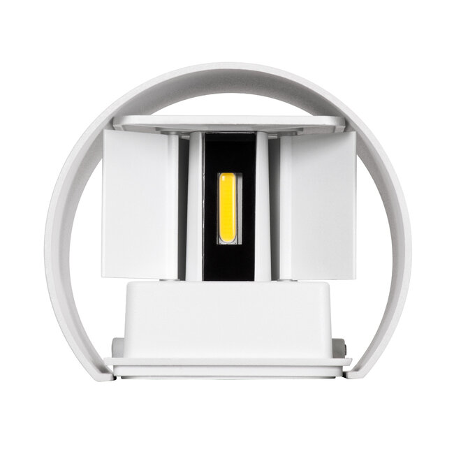 AXIS-R 60638 Φωτιστικό Τοίχου - Απλίκα Αρχιτεκτονικού Φωτισμού Εσωτερικού/Εξωτερικού Χώρου Up & Down LED 10W 1200lm 10 έως 60° AC 220-240V Αδιάβροχο IP65 Μ10 x Π10 x Υ10cm - Φυσικό Λευκό 4500K - Λευκό - Bridgelux Chip - 3 Years Warranty - 7