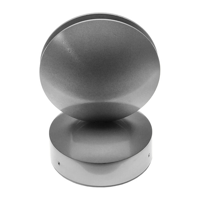 ZERODA 93066 Μοντέρνο Φωτιστικό Τοίχου - Απλίκα LED 9W 1440lm 1° AC 220-240V IP44 Ψυχρό Λευκό 6000K - CREE XPE Chip & TÜV SÜD Driver - Ασημί - Μ12 x Π11 x Υ17cm - 5 Χρόνια Εγγύηση - 2