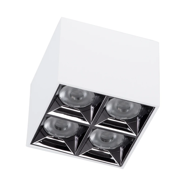  LUMINAR 60334 Downlight Σποτ LED 14W 1960lm 36° AC 220-240V IP20 Φυσικό Λευκό 4500K - Osram SMD Chip & TÜV SÜD Driver - Λευκό Ματ - Μ8.2 x Π8.2 x Υ6.6cm - 5 Χρόνια Εγγύηση - 3
