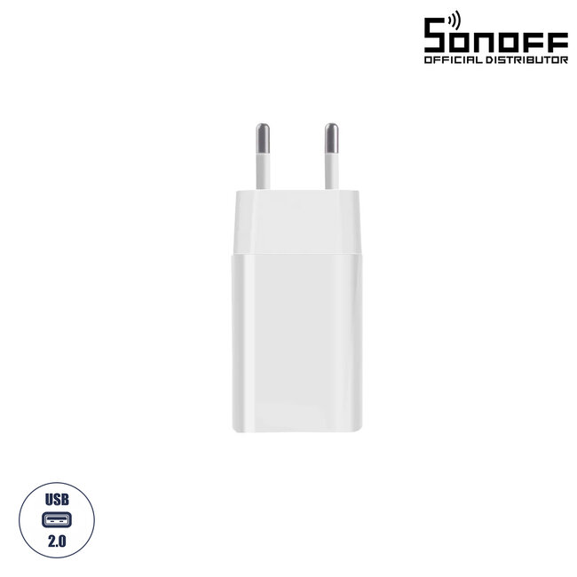 80108 SONOFF Power DC 5V/2A AC 100-240V Type E/F Adapter for Smart Lighting & Home Security Gateway Support ZB Bridge - RF BridgeR2 433 - ZB Bridge Pro