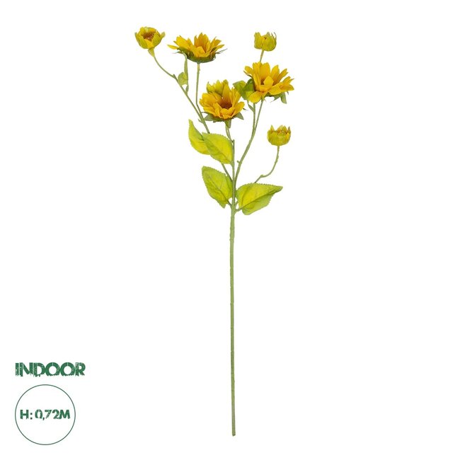 Artificial Garden YELLOW SUNFLOWER BRANCH 21379 Τεχνητό Διακοσμητικό Κλαδί Ηλιοτρόπιο Κίτρινο Y72cm