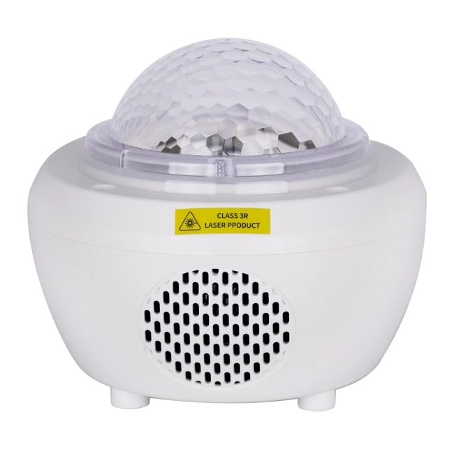 79604 Λευκό Επιτραπέζιο Διακοσμητικό Φωτιστικό Ειδικών Εφε NIGHT SKY GALAXY 3D LED 10W DC 5V 2200mAh Επαναφορτιζόμενο με Bluetooth Speaker - Sound Activated - Καλώδιο Τροφοδοσίας USB και Ασύρματο Χειριστήριο RF 2.4Ghz Πολύχρωμo RGB Dimmable - 3