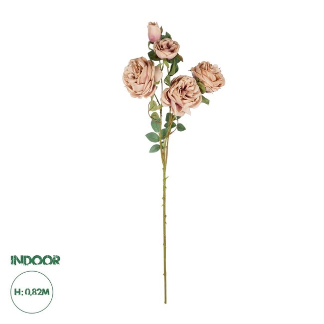 Artificial Garden OLD PINK ROSE BRANCH 21304 Τεχνητό Διακοσμητικό Κλαδί Τριαντάφυλλα Ροζ Y82cm