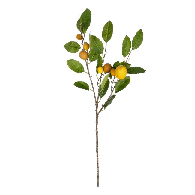 Artificial Garden YELLOW LEMON FRUIT BRANCH 21437 Τεχνητό Διακοσμητικό Κίτρινο Κλαδί Πορτακαλιά Y80cm
