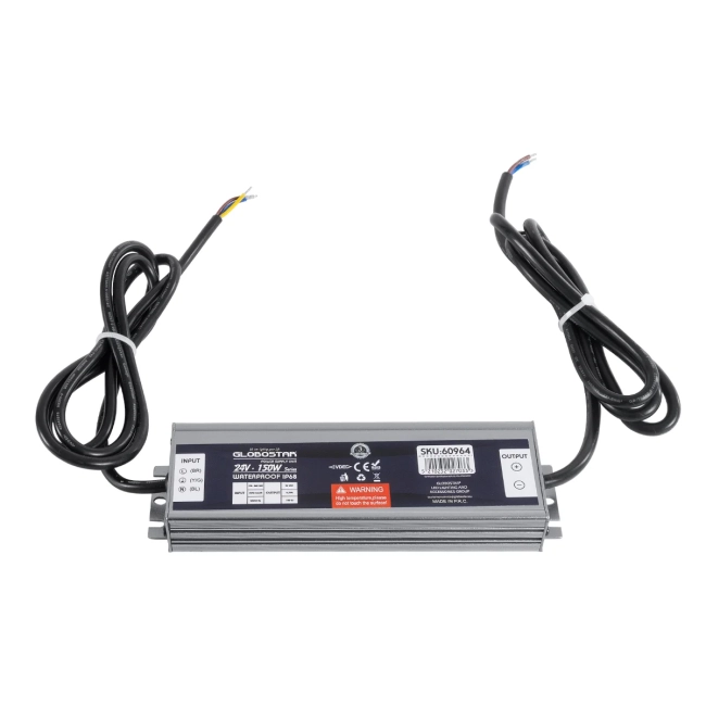  LUMISPLASH 60964 Τροφοδοτικό/Μετασχηματιστής Class II SELV 150W 6.25A DC 24V Αδιάβροχο IP68 - AC 220-240V σε DC 24V - Μ20 x Π5.5 x Υ2.5cm - 3 Χρόνια Εγγύηση - 4