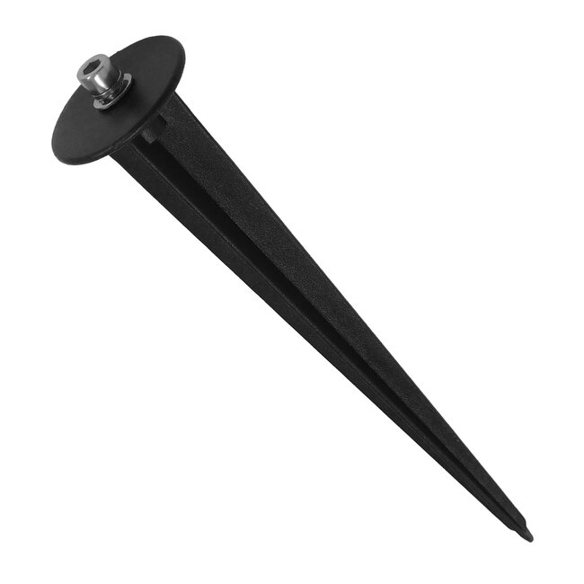 75593 Universal Βάση Κήπου Αλουμινίου Καρφωτή - Δαπέδου για Φωτιστικά & Προβολάκια Κήπου Ασημί