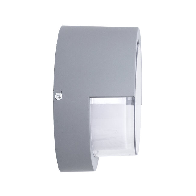 APEX 60765 Φωτιστικό Τοίχου - Απλίκα Αρχιτεκτονικού Φωτισμού Εσωτερικού/Εξωτερικού Χώρου Up or Down LED 10W 1050lm 120° AC175-265V Αδιάβροχο IP65 - Πλαστικό Σώμα - Φυσικό λευκό 4500K - Φ17 x Υ9cm - Γκρι - Bridgelux Chip - 3 Χρόνια Εγγύηση