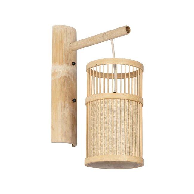 TULUM 01978 Boho Φωτιστικό Τοίχου - Απλίκα με Ντουί 1 x E27 AC 220-240V IP20 - Μπεζ - Μ16 x Π26.5 x Υ47cm