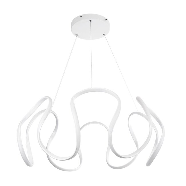 kelvo® TARANTULA KLV-101-0270 Κρεμαστό Φωτιστικό Οροφής LED 120W 12000lm 360° AC 220-240V IP20 Ρυθμιζόμενο Λευκό CCT με Χειριστήριο από 2700K έως 6000K Dimmable - Lumileds SMD Chip - Λευκό Ματ - Μ78 x Π78 x Υ31.5cm - 3 Χρόνια Εγγύηση - 3