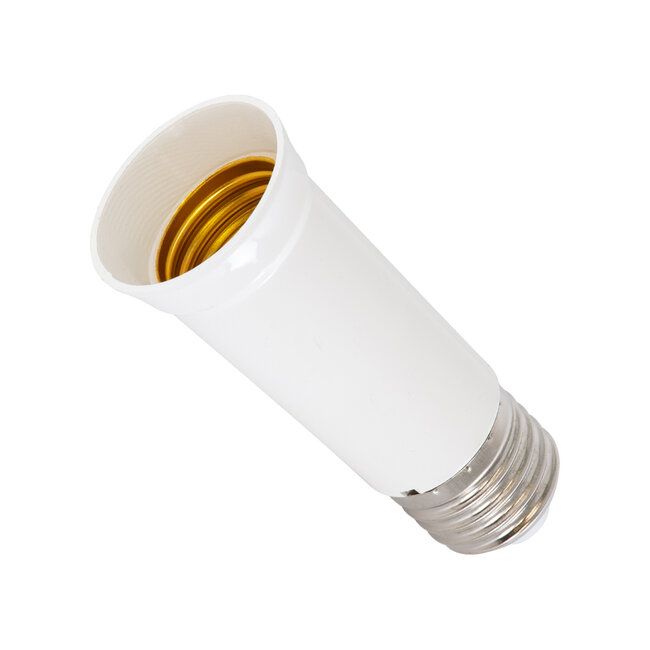 78981 Πλαστικός Αντάπτορας από Ε27 σε Ε27 με Μακρύ Λαιμό D3.8 x H9.6cm