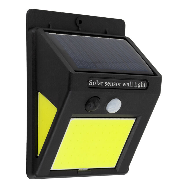 71496 Αυτόνομο Ηλιακό Φωτιστικό LED COB 12W 1200lm με Ενσωματωμένη Μπαταρία 1200mAh - Φωτοβολταϊκό Πάνελ με Αισθητήρα Ημέρας-Νύχτας και PIR Αισθητήρα Κίνησης IP65 Ψυχρό Λευκό 6000K