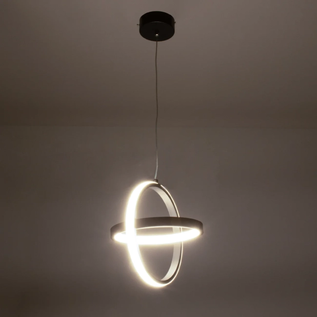 ALICE 61055 Μοντέρνο Κρεμαστό Φωτιστικό Οροφής LED 20W 2400lm 300° AC 220-240V IP20 Ρυθμιζόμενο Λευκό CCT με On/Off 2700K/4500K/6000K - Lumileds SMD Chip - Μαύρο Ματ - Μ25 x Π22 x Υ25cm - 3 Χρόνια Εγγύηση - 9
