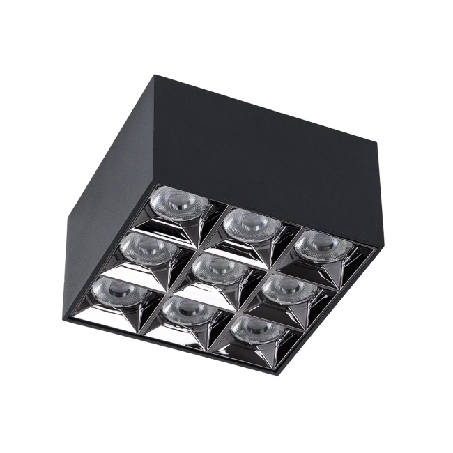 kelvoLUMINAR KLV-101-0341 Φωτιστικό Downlight Σποτ LED 30W 4200lm 36° AC 220-240V IP20 Φυσικό Λευκό 4500K - Osram SMD Chip & TÜV SÜD Driver - Μαύρο Ματ - Μ12 x Π12 x Υ6.6cm - 5 Χρόνια Εγγύηση