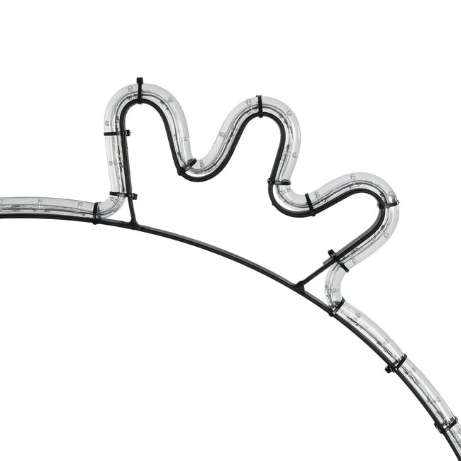 XMAS-CROWN-SMALL Χριστουγεννιάτικο Διακοσμητικό Φωτιστικό LED 15,6W 624lm 360° AC 220-240V Αδιάβροχο IP65 Θερμό Λευκό 2700K - Μαύρο & Διάφανο - M73 x Π25 x Υ106cm - 2 Χρόνια Εγγύηση