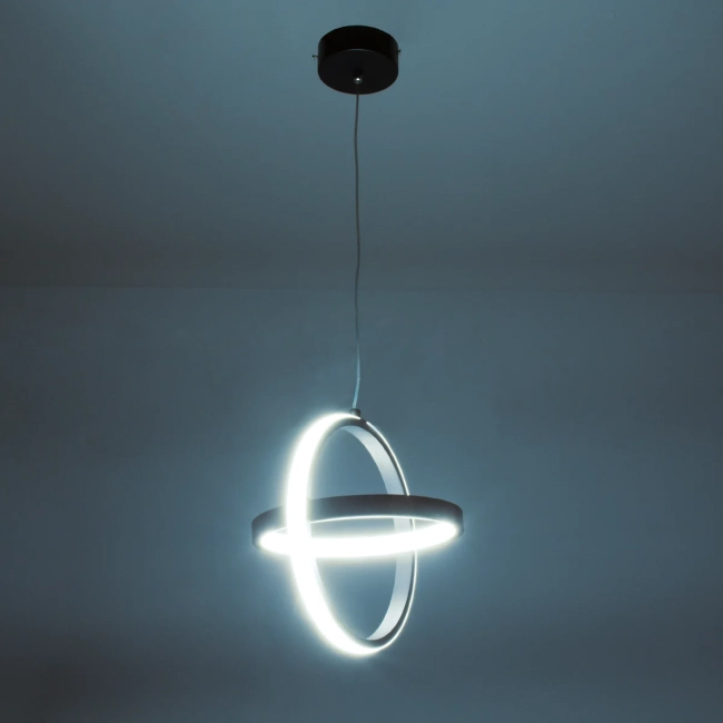 ALICE 61055 Μοντέρνο Κρεμαστό Φωτιστικό Οροφής LED 20W 2400lm 300° AC 220-240V IP20 Ρυθμιζόμενο Λευκό CCT με On/Off 2700K/4500K/6000K - Lumileds SMD Chip - Μαύρο Ματ - Μ25 x Π22 x Υ25cm - 3 Χρόνια Εγγύηση - 10
